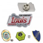 Custom Shaped Printed Pins - 1". More sizes available with Logo
