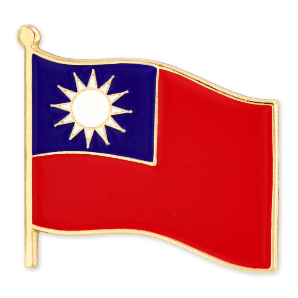 Taiwan Flag Pin with Logo