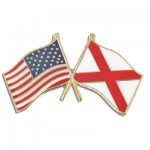 Alabama & USA Flag Pin with Logo