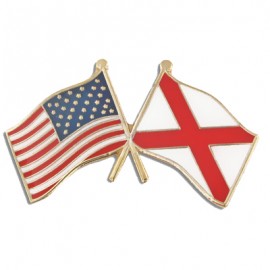 Alabama & USA Flag Pin with Logo
