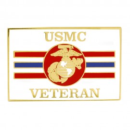 Officially Licensed U.S. Marine Corps Veteran Flag Pin with Logo