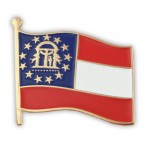 Georgia State Flag Pin with Logo