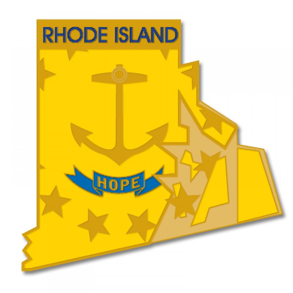 Custom Rhode Island State Pin