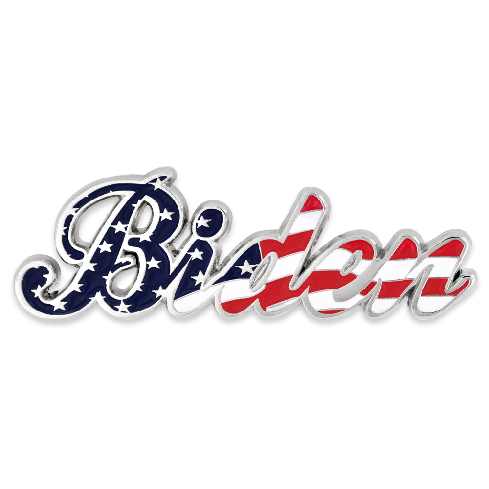 Biden American Flag Brooch with Logo