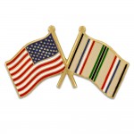 Customized USA Desert Storm Crossed Flag Pin
