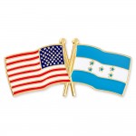 USA and Honduras Flag Lapel Pin with Logo