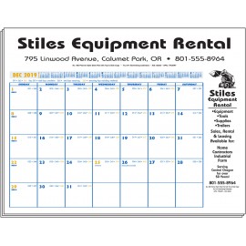 Deskmemorandum Desk Pad Calendar w/o Corners Custom Imprinted