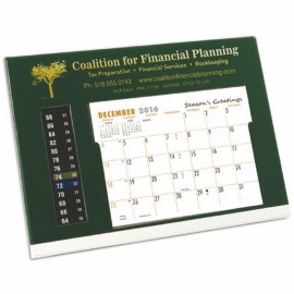 TE LCD Therm-O-Dex Refillable Desk Calendar, Green/White Branded  TE LCD Therm-O-Dex Refillable Desk Calendar, Green/White Branded