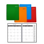 Logo Printed Spiral Monthly Desk Planner with Poly Cover