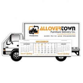 Box Truck Full Color Die-Cut Desk Calendar, Heavy Weight Logo Printed