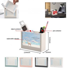 Logo Printed Multi-functional Calendar with Container