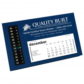 Branded MMT LCD Therm-O-Date Thermometer Desk Calendar, Lapis Blue Branded MMT LCD Therm-O-Date Thermometer Desk Calendar, Lapis Blue