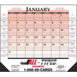 Desk Pad Calendar w/12 Month Side View Logo Printed