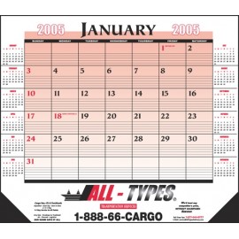 Desk Pad Calendar w/12 Month Side View Logo Printed