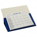 Custom Imprinted RQ Deskretary Desk Calendar w/Organizer Base, White/Blue