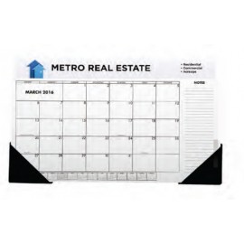 Junior Size Desk Calendar w/ 2 Vinyl Corners Logo Printed  Junior Size Desk Calendar w/ 2 Vinyl Corners Logo Printed