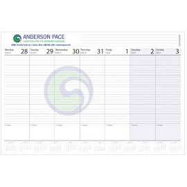 Branded Weekly Desk Calendar  Branded Weekly Desk Calendar