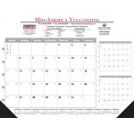 Custom Imprinted 3 Month View Desk Blotter Calendar - "The Silver Fox"