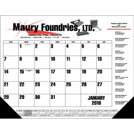 Standard 3 Color Desk Pad Calendar Logo Printed