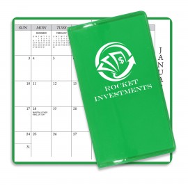 Translucent Vinyl Monthly Pocket Planner with Logo
