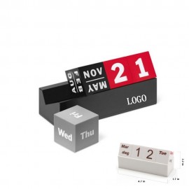 Logo Printed Perpetual Block Desk Calendar