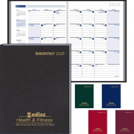 Branded Ruled Monthly Format Stitched to Cover Desk Planner : 2026