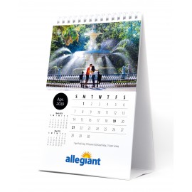 Mid Size 12 Photo Custom Desk Calendar (5 1/4"x8") Custom Imprinted  Mid Size 12 Photo Custom Desk Calendar (5 1/4"x8") Custom Imprinted