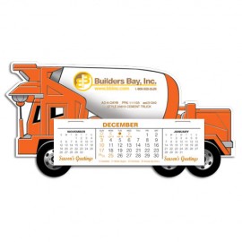 Branded Cement Truck Full Color Die-Cut Desk Calendar, Heavy Weight