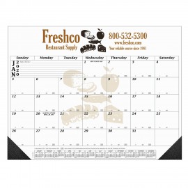 12 Month Desk Calendar | 22" x 17" | 1 Imprint Area | Black Calendar Color with Logo