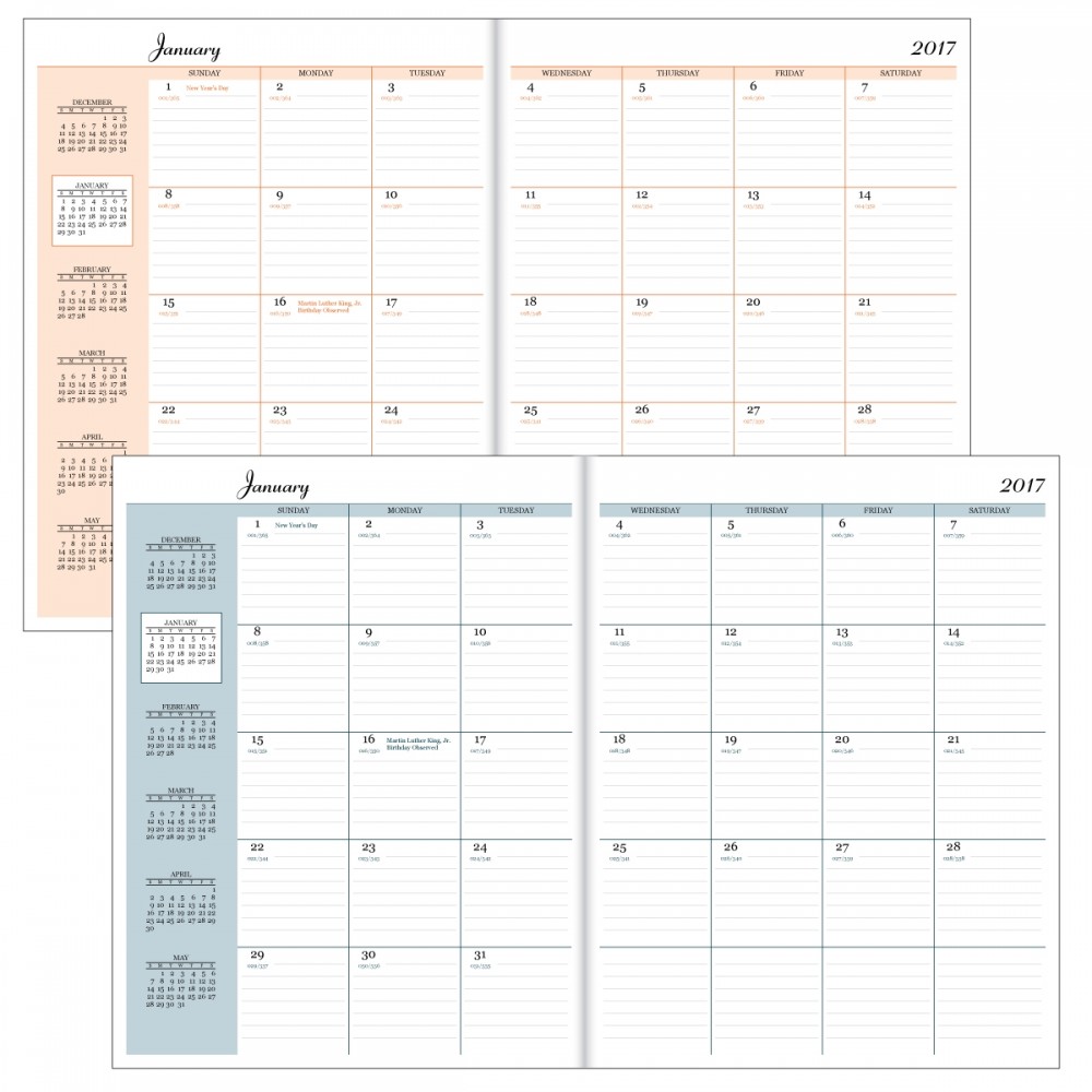 Paper Cover Monthly Desk Planner (7"x10") Branded