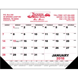 Standard 1 Color Desk Pad Calendar Custom Imprinted
