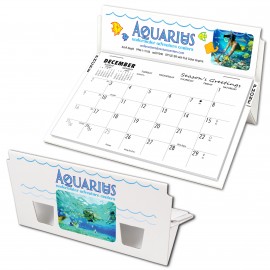 Branded SR Rite-A-Date Desk Calendar, White, Full Color Imprint