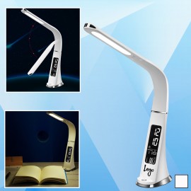 Logo Printed Rechargeable LED Desk Lamp w/ Calendar