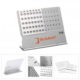 Branded Aluminum Perpetual Desk Calendar