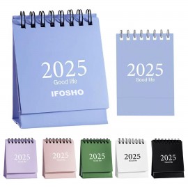 2025 Desktop Decoration Foldable Page Turning Calendar Mini Monthly Daily Planner with Logo  2025 Desktop Decoration Foldable Page Turning Calendar Mini Monthly Daily Planner with Logo