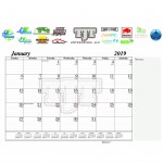 Branded Desk Pad Calendar Gummed at Head or Foot