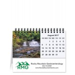 Branded Scenic Water Tent Desk Calendar (5 13/16"x4")