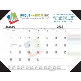 Desk Pad Calendar w/4-Leatherette Corners (22"x17") (Top&Side Decoration) Logo Printed