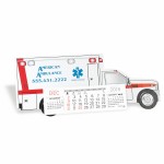 Custom Imprinted Emergency Squad Ambulance Standard Truck Calendar