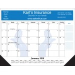 Branded Standard 1 Color Desk Pad Calendar