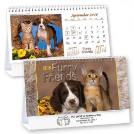 Promotional Furry Friends Desk Calendar