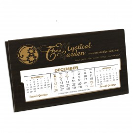 TAL Teledate Refillable Desk Calendar Woodgrain Logo Printed