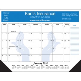Standard 3 Color Desk Pad Calendar Branded