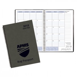Branded Monthly Desk Wire Bound Appointment Planner w/ Canyon Cover  Branded Monthly Desk Wire Bound Appointment Planner w/ Canyon Cover