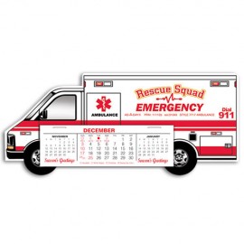Ambulance Full Color Die-Cut Desk Calendar, Heavy Weight Logo Printed