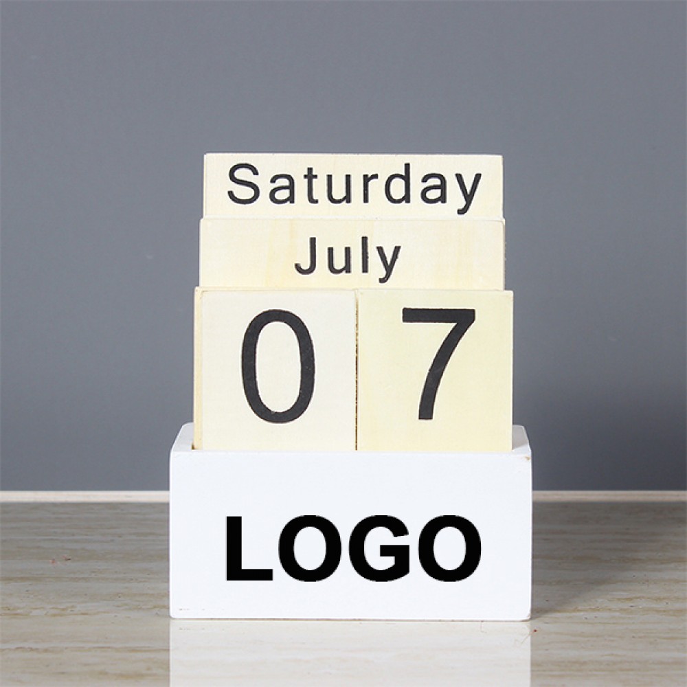 Wooden Perpetual Calendar Branded Wooden Perpetual Calendar Branded