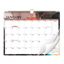 Branded Fluid Printing Wall Calendar w/2 Corners  Branded Fluid Printing Wall Calendar w/2 Corners