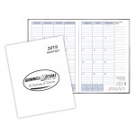 Logo Printed Monthly Desk Saddle Stitched Appointment Planner w/ Economy White Cover