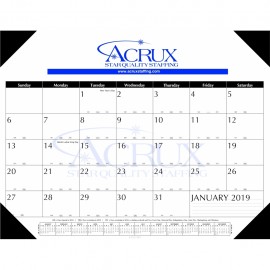 Contractors Style Desk Pad Calendar w/4-Leatherette Corners Custom Imprinted  Contractors Style Desk Pad Calendar w/4-Leatherette Corners Custom Imprinted