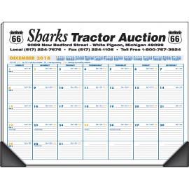 Branded Desk Record Desk Pad w/Rule Lines Calendar w/Corners  Branded Desk Record Desk Pad w/Rule Lines Calendar w/Corners
